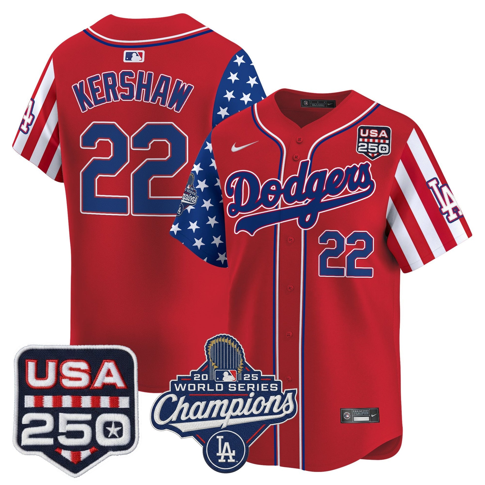 Men's Los Angeles "Dodgers America250" Edition Vapor Premier Limited Jersey V2 - All Stitched