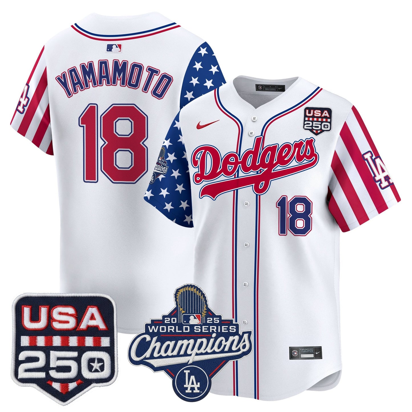 Men's Los Angeles "Dodgers America250" Edition Vapor Premier Limited Jersey V2 - All Stitched