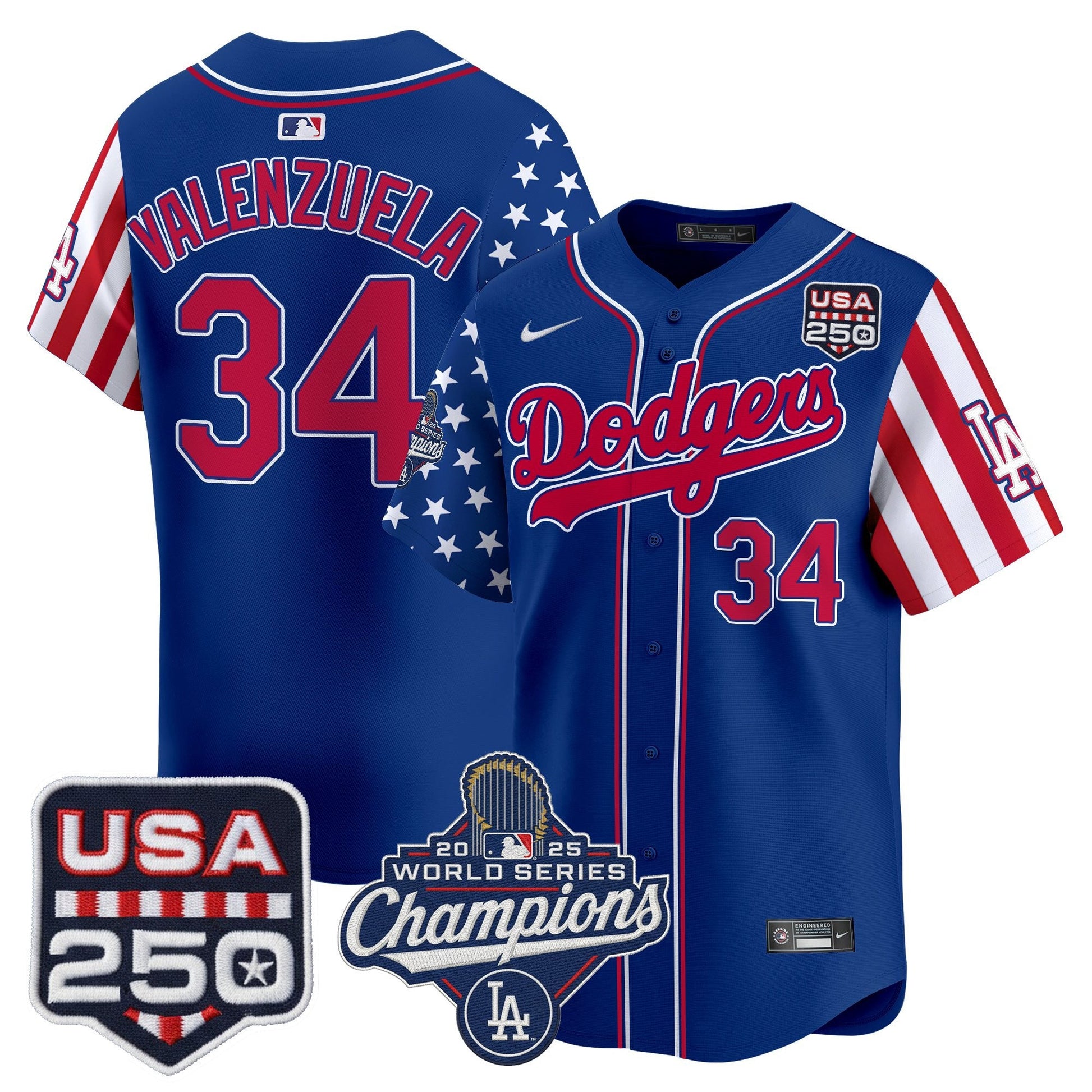 Men's Los Angeles "Dodgers America250" Edition Vapor Premier Limited Jersey V2 - All Stitched