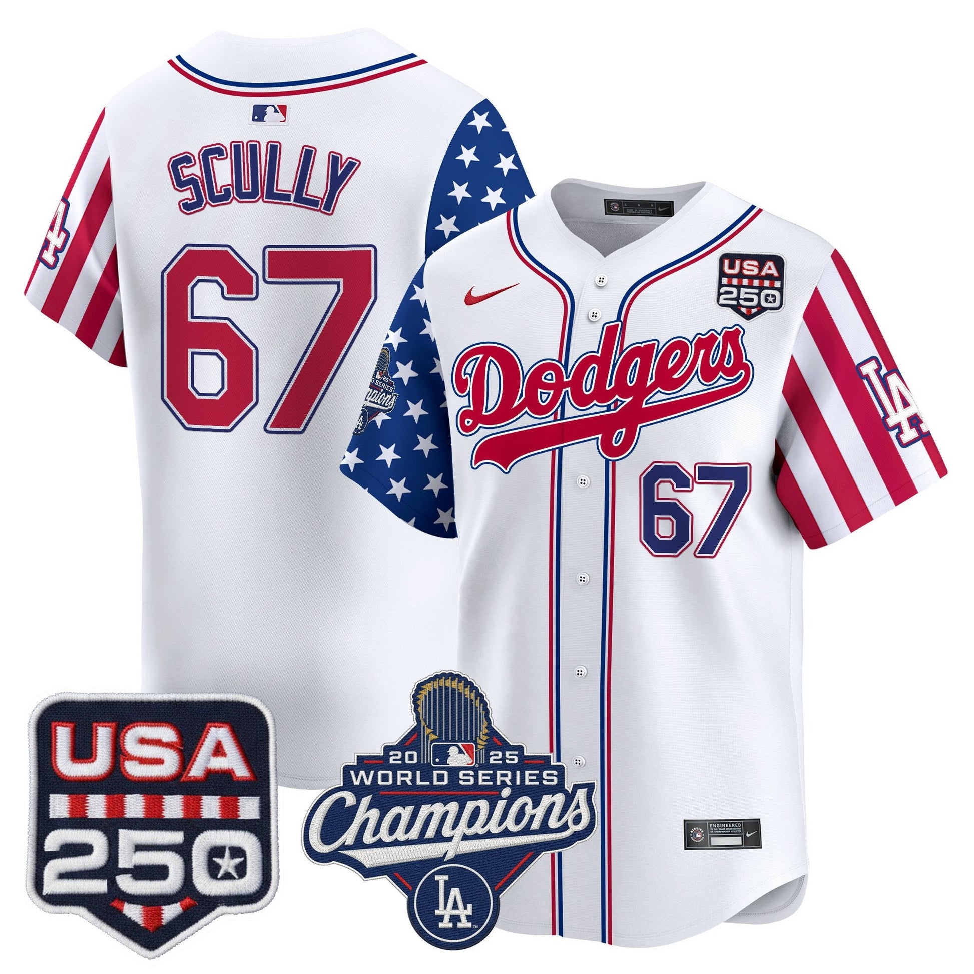 Men's Los Angeles "Dodgers America250" Edition Vapor Premier Limited Jersey V2 - All Stitched