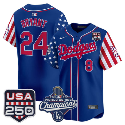 Men's Los Angeles "Dodgers America250" Edition Vapor Premier Limited Jersey V2 - All Stitched