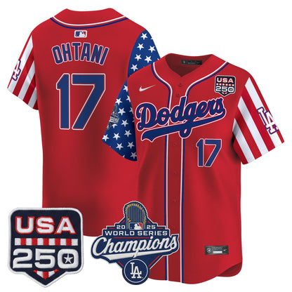 Men's Los Angeles "Dodgers America250" Edition Vapor Premier Limited Jersey V2 - All Stitched