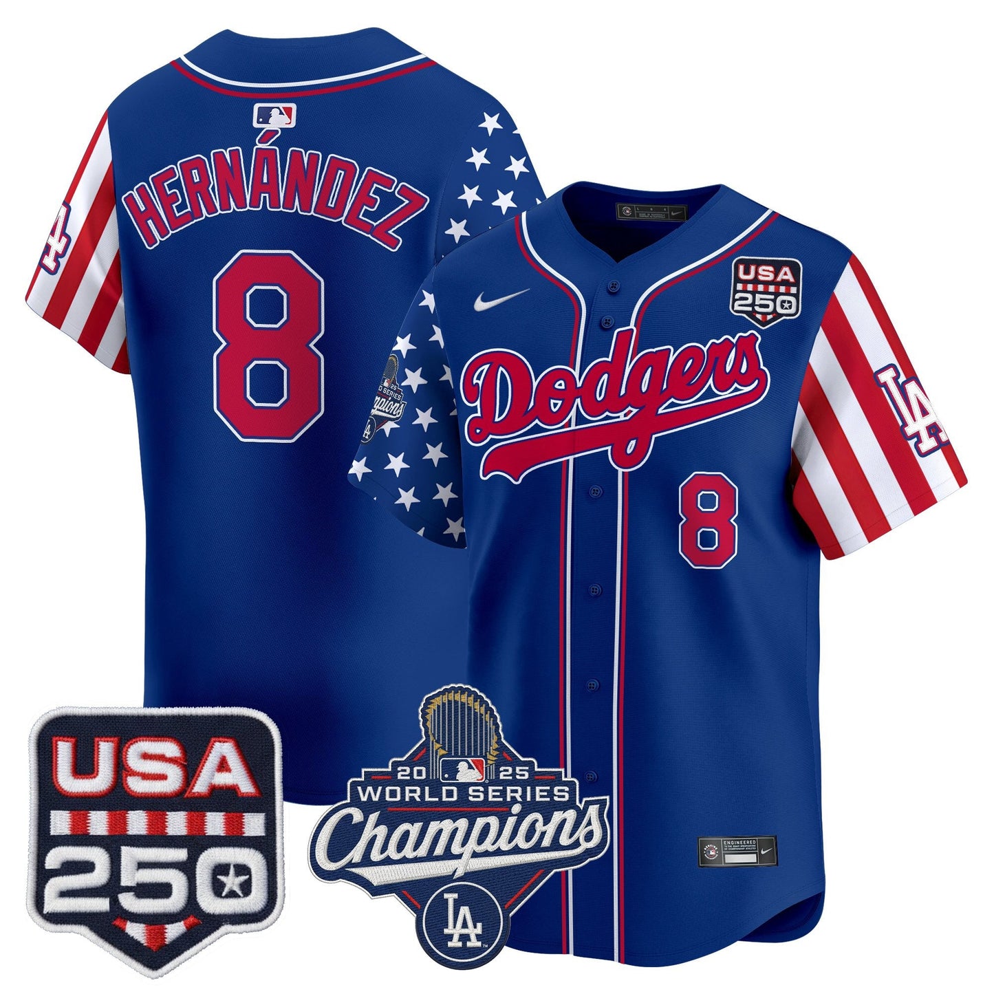 Men's Los Angeles "Dodgers America250" Edition Vapor Premier Limited Jersey V2 - All Stitched