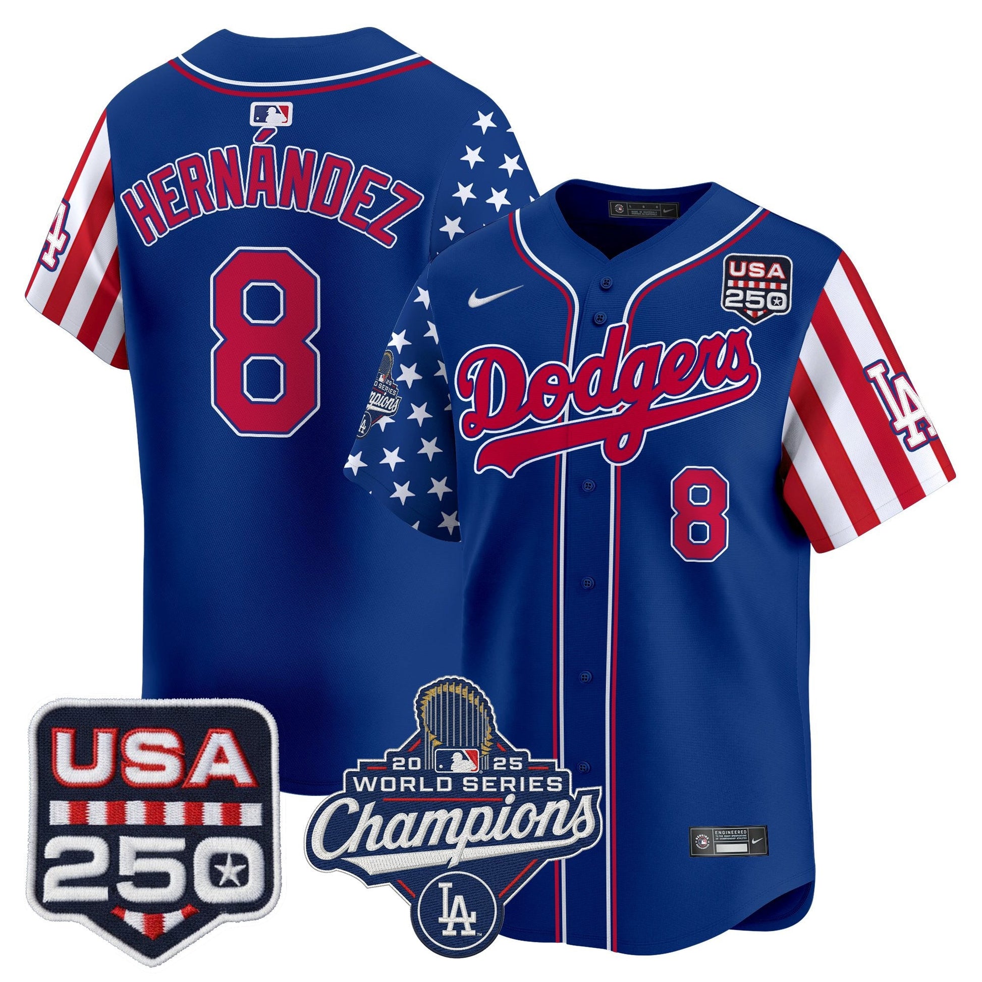 Men's Los Angeles "Dodgers America250" Edition Vapor Premier Limited Jersey V2 - All Stitched