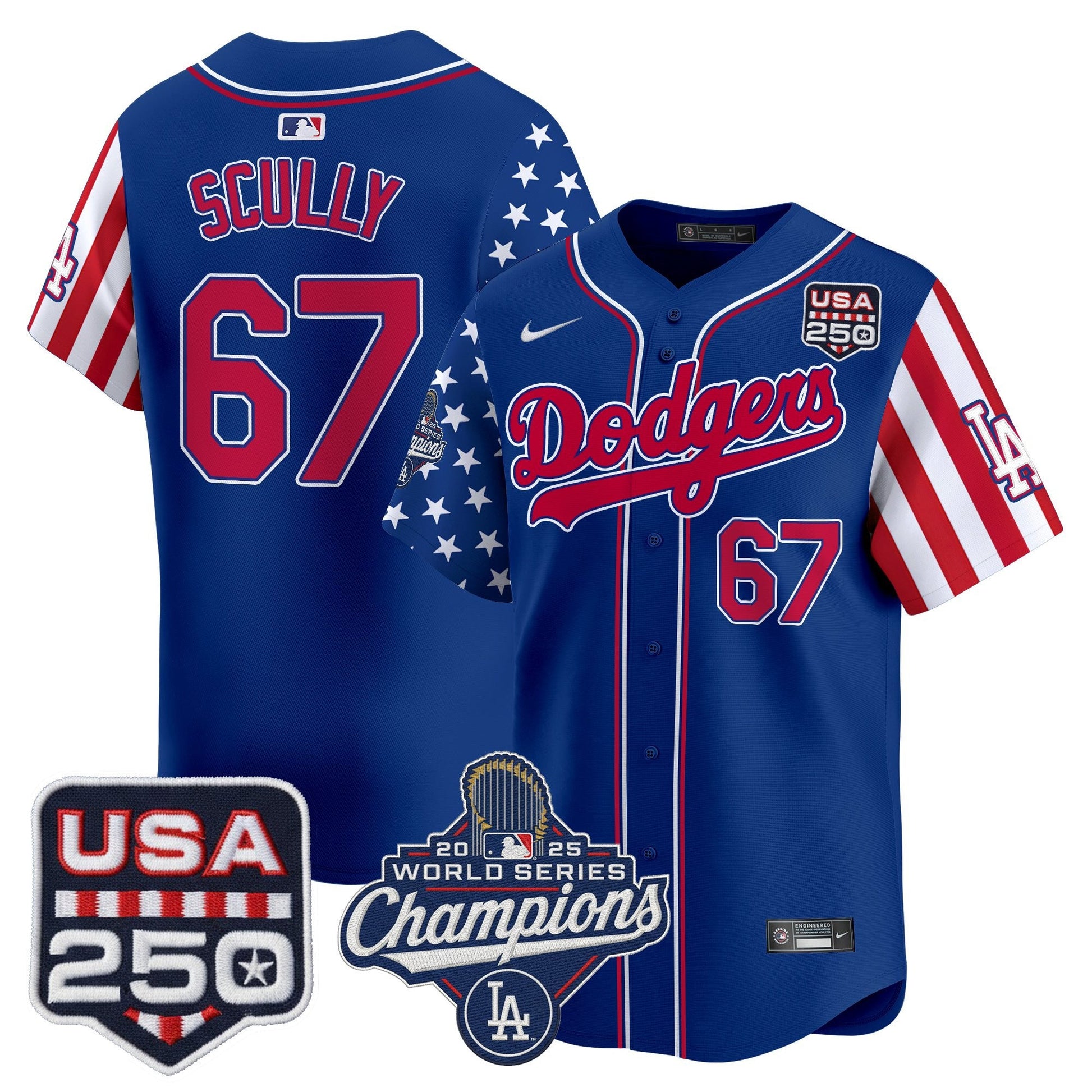 Men's Los Angeles "Dodgers America250" Edition Vapor Premier Limited Jersey V2 - All Stitched