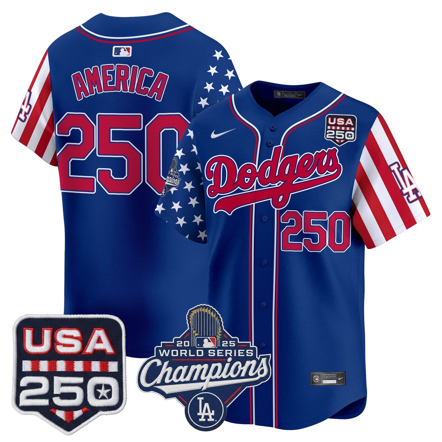 Men's Los Angeles "Dodgers America250" Edition Vapor Premier Limited Jersey V2 - All Stitched