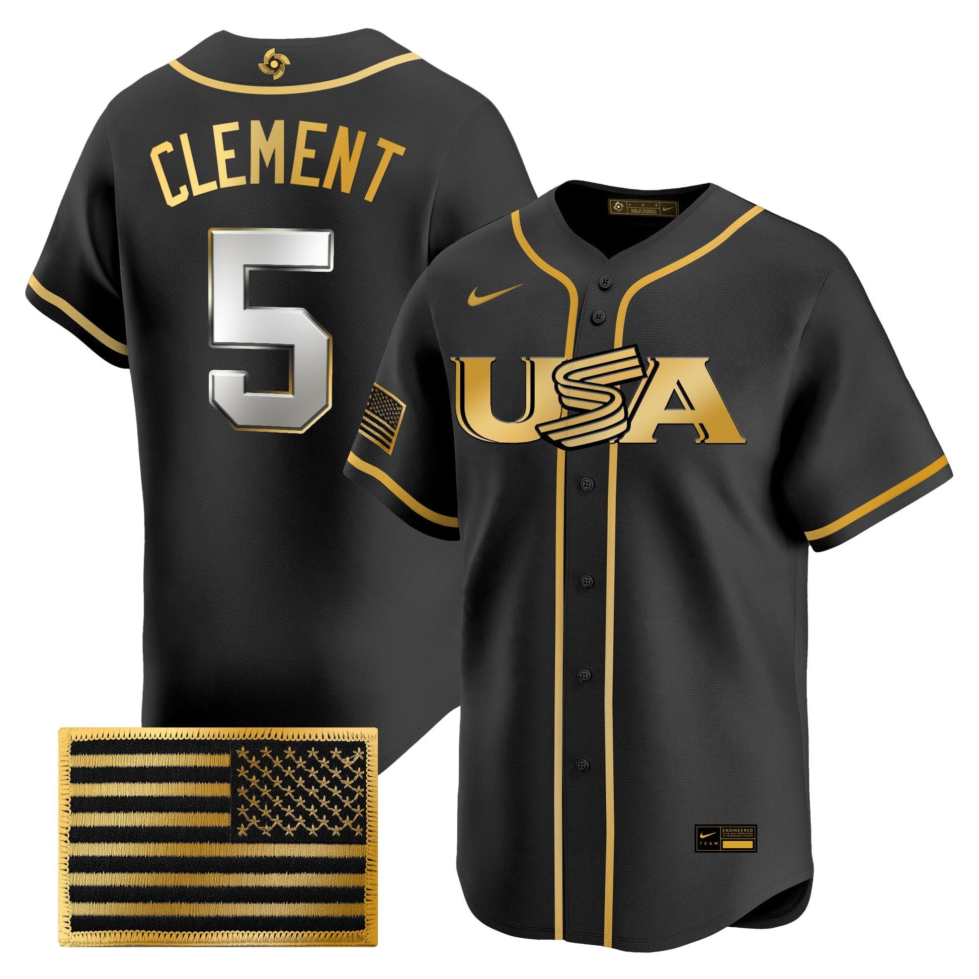 Men's Team USA World Baseball Classic Vapor Premier Jersey - 2026 Roster - All Stitched