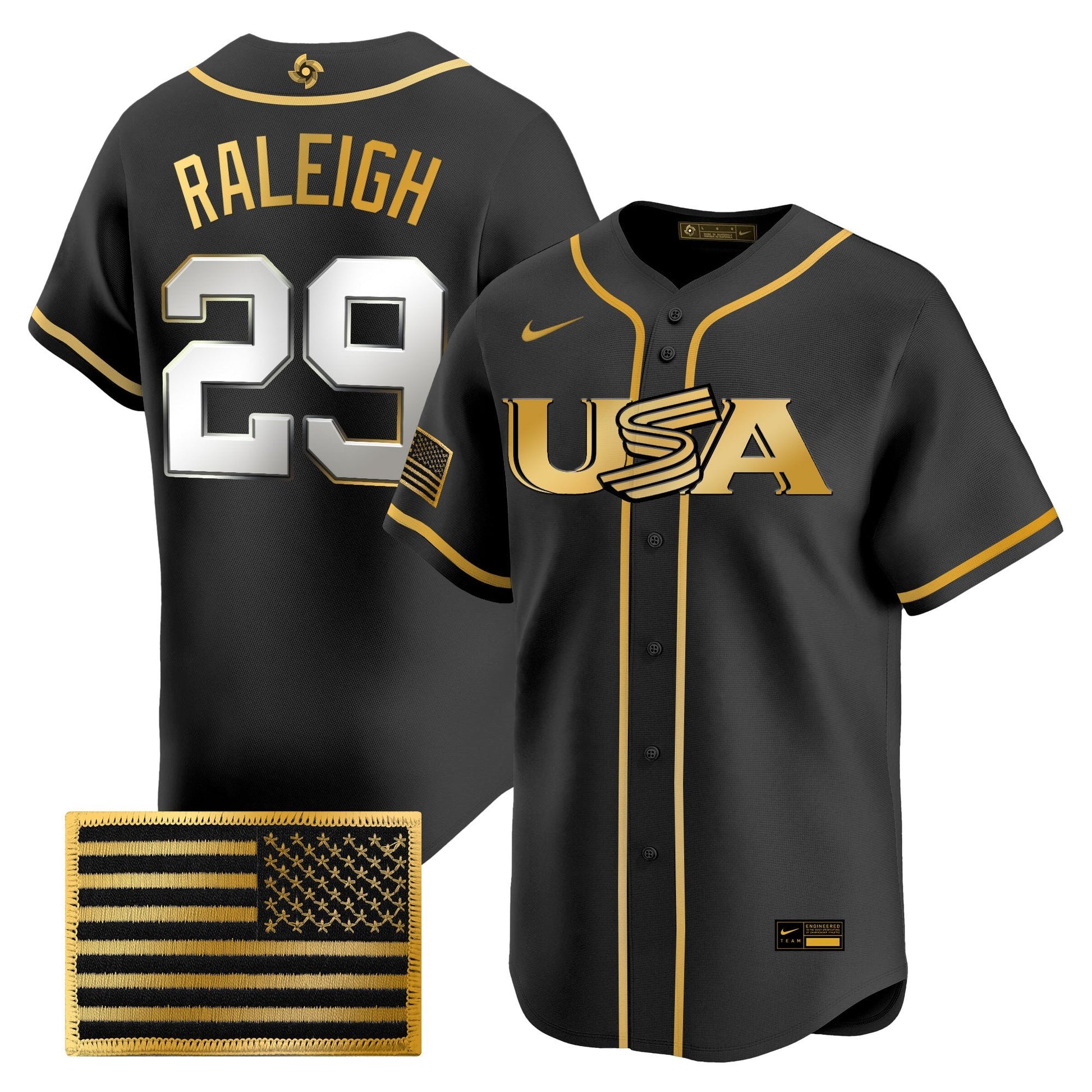 Men's Team USA World Baseball Classic Vapor Premier Jersey - 2026 Roster - All Stitched