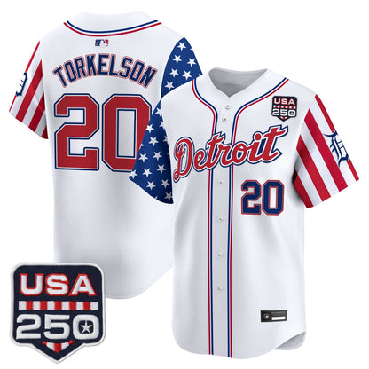 Men's Detroit Tigers "America250 Edition" Vapor Premier Limited Jersey - All Stitched