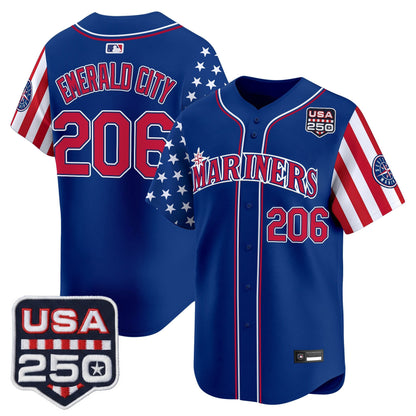 Seattle Mariners "America250 Edition" Vapor Premier Limited Jersey - All Stitched