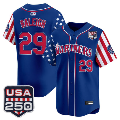 Seattle Mariners "America250 Edition" Vapor Premier Limited Jersey - All Stitched