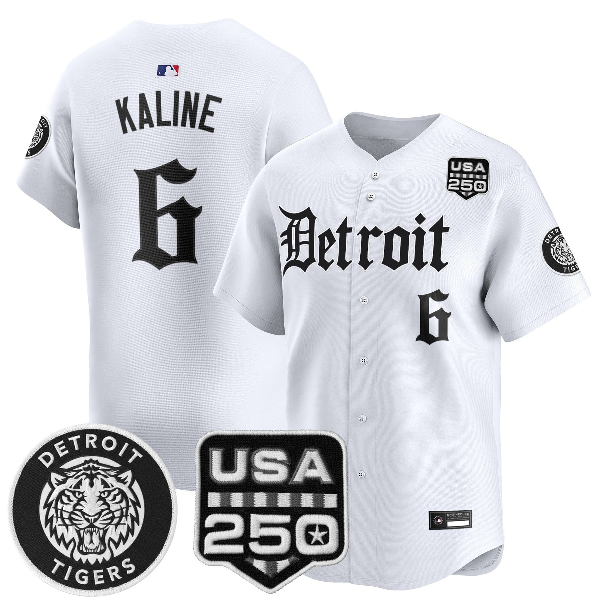 Men's Detroit Tigers ‘Gothic Edition’ Vapor Premier Limited Jersey - All Stitched