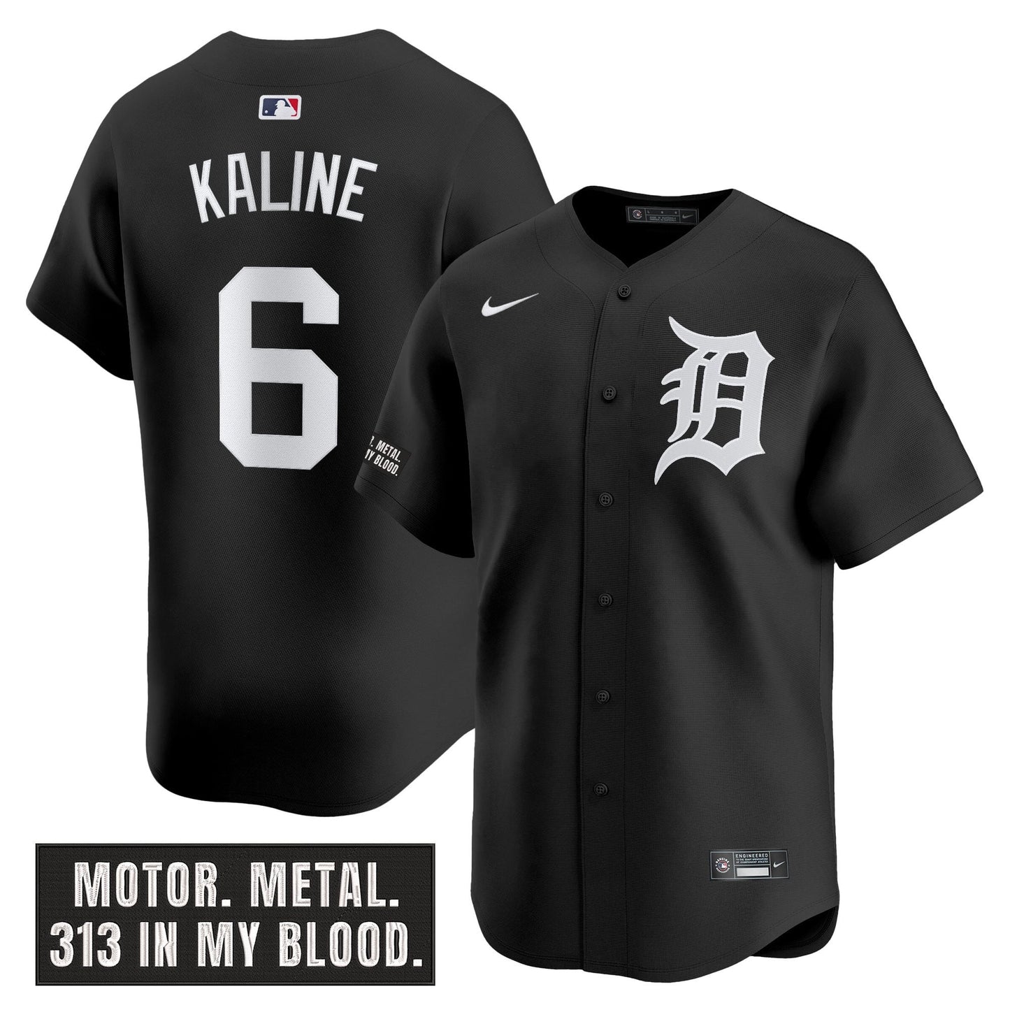Men's Detroit Tigers 'Motor Gothic Edition' Vapor Premier Limited Jersey - All Stitched