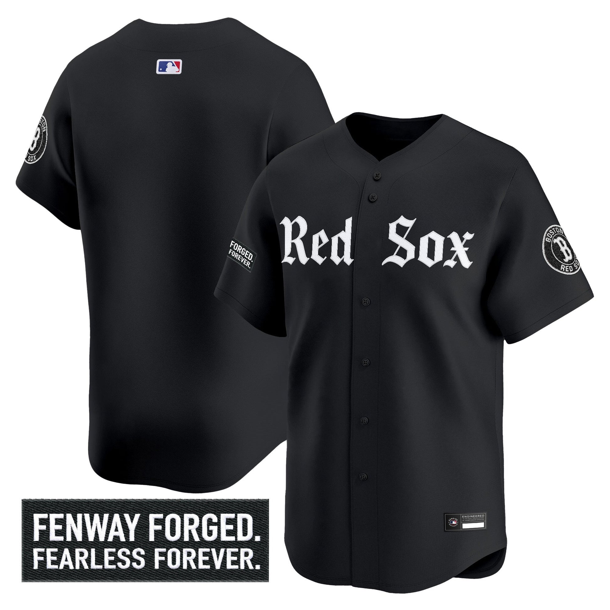 Men's Boston Red Sox 'Gothic Edition' Vapor Premier Limited Jersey - All Stitched