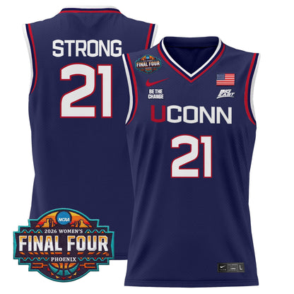 Men's Size - UConn Huskies 2026 Women's Tournament Final Four Basketball Jersey - All Stitched
