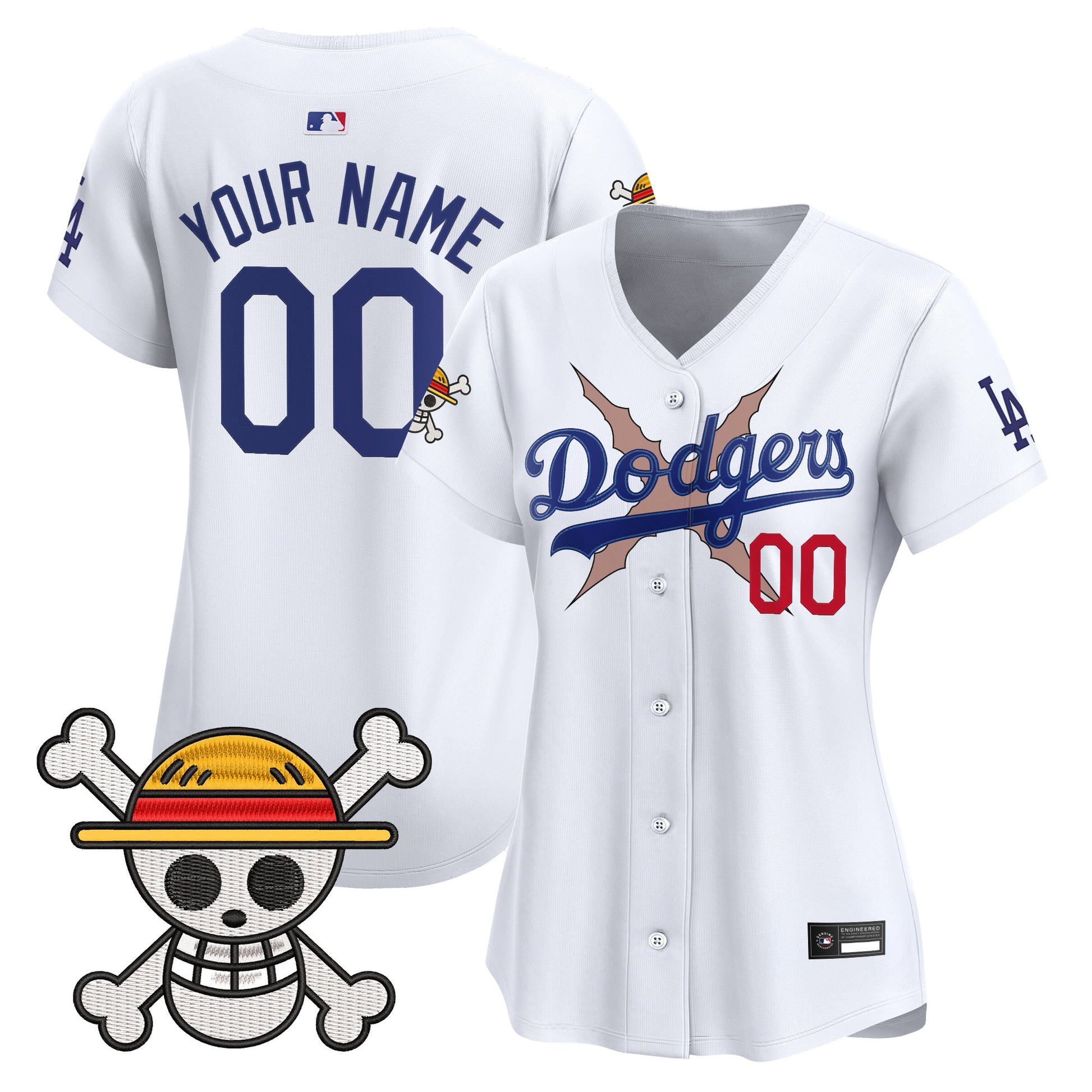 Los Angeles Dodgers x One Piece Vapor Premier Limited Custom Jersey - Stitched