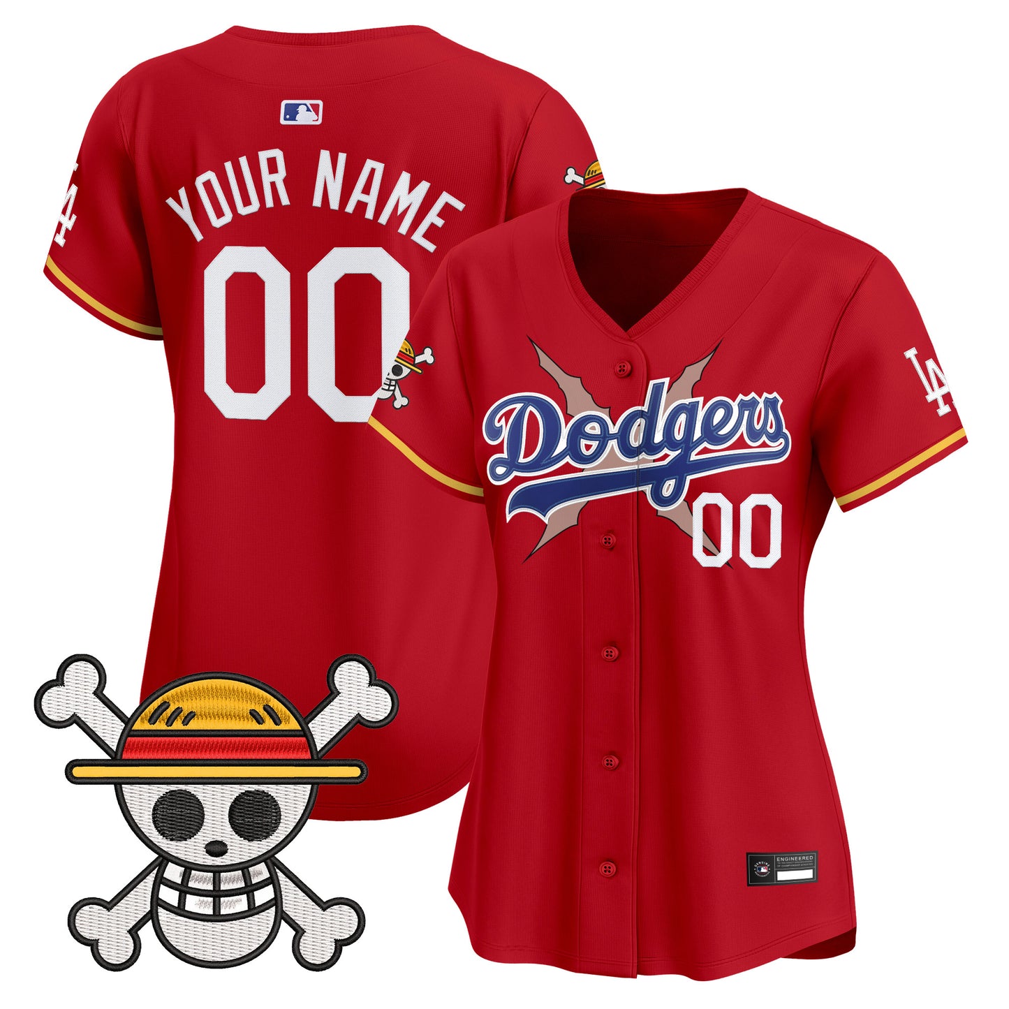 Los Angeles Dodgers x One Piece Vapor Premier Limited Custom Jersey - Stitched