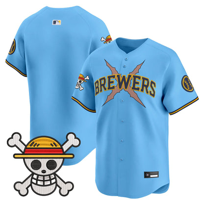 Milwaukee Brewers x One Piece Vapor Premier Limited Jersey - Stitched