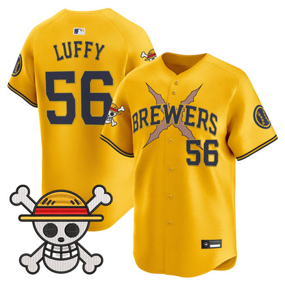 Milwaukee Brewers x One Piece Vapor Premier Limited Jersey - Stitched