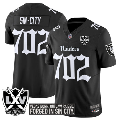 Las Vegas Raiders 'Gothic Sin City Shadows Edition' Vapor Limited Jersey - All Stitched