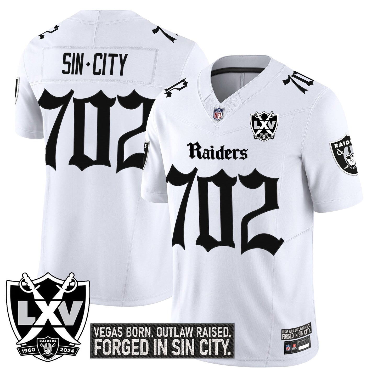 Las Vegas Raiders 'Gothic Sin City Shadows Edition' Vapor Limited Jersey - All Stitched