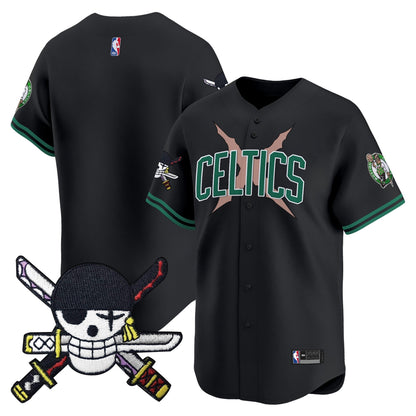 Boston Celtics x  OP Patch Vapor Baseball Jersey - Zoro Edition - Stitched