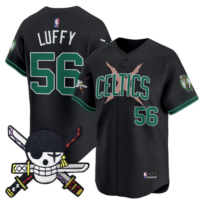 Boston Celtics x  OP Patch Vapor Baseball Jersey - Zoro Edition - Stitched