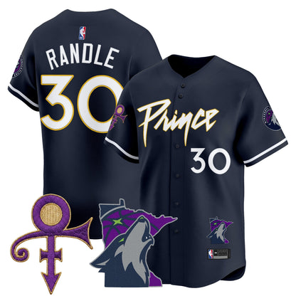 Minnesota Timberwolves Prince Patch Vapor Baseball Jersey - All Stitched