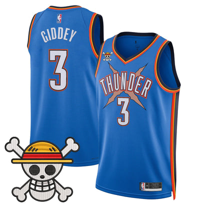 Oklahoma City Thunder x One Piece Swingman Jersey- Stitched