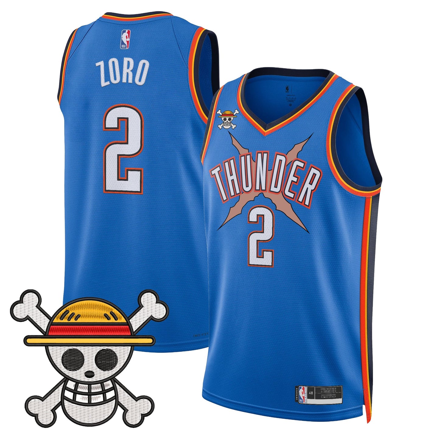 Oklahoma City Thunder x One Piece Swingman Jersey- Stitched