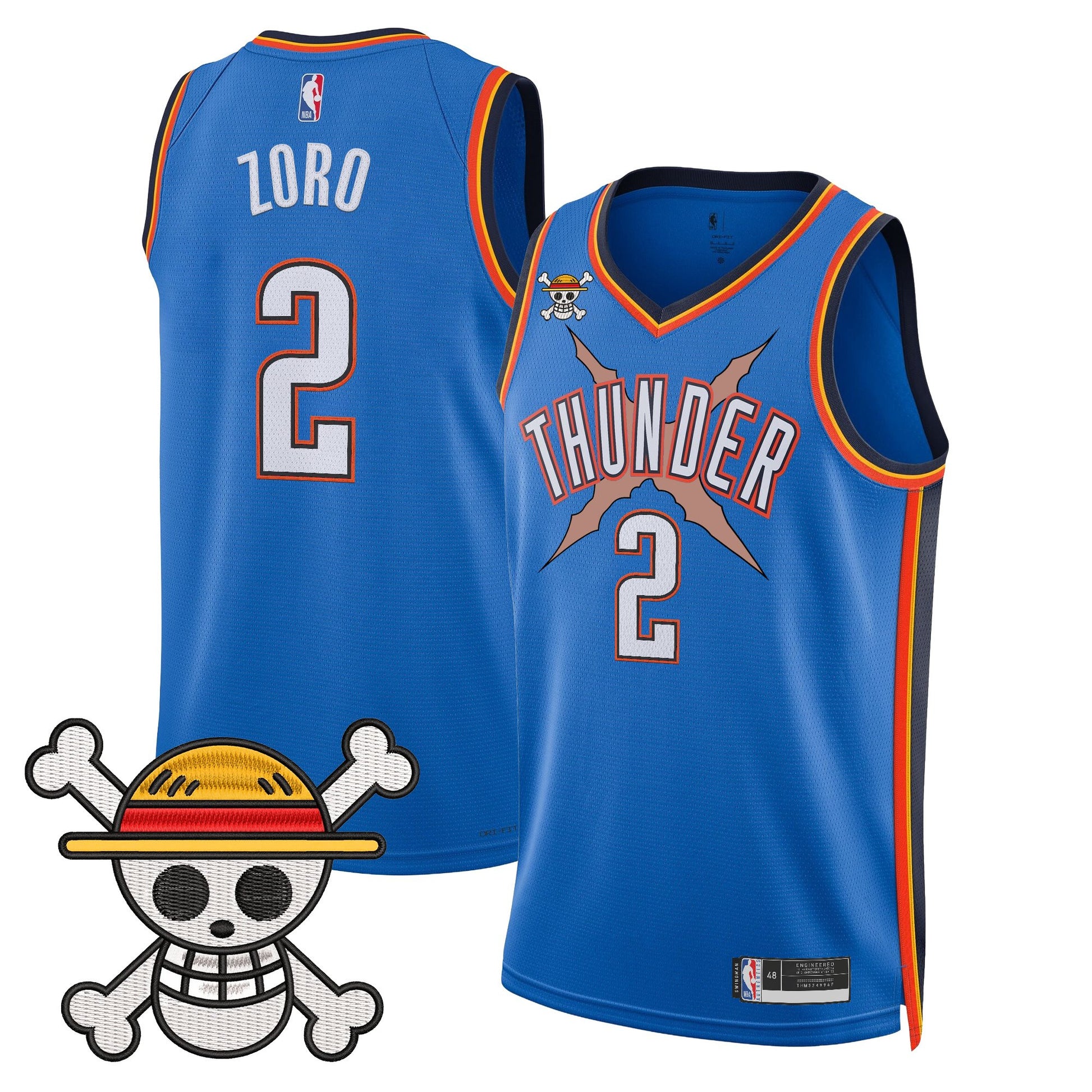 Oklahoma City Thunder x One Piece Swingman Jersey- Stitched