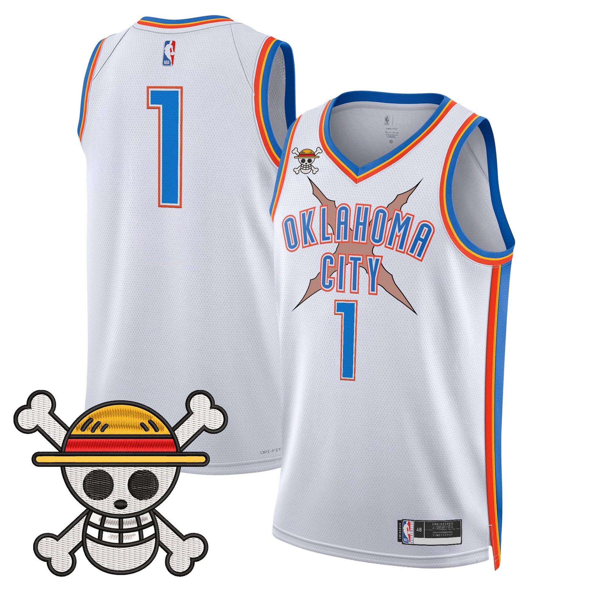 Oklahoma City Thunder x One Piece Swingman Jersey- Stitched