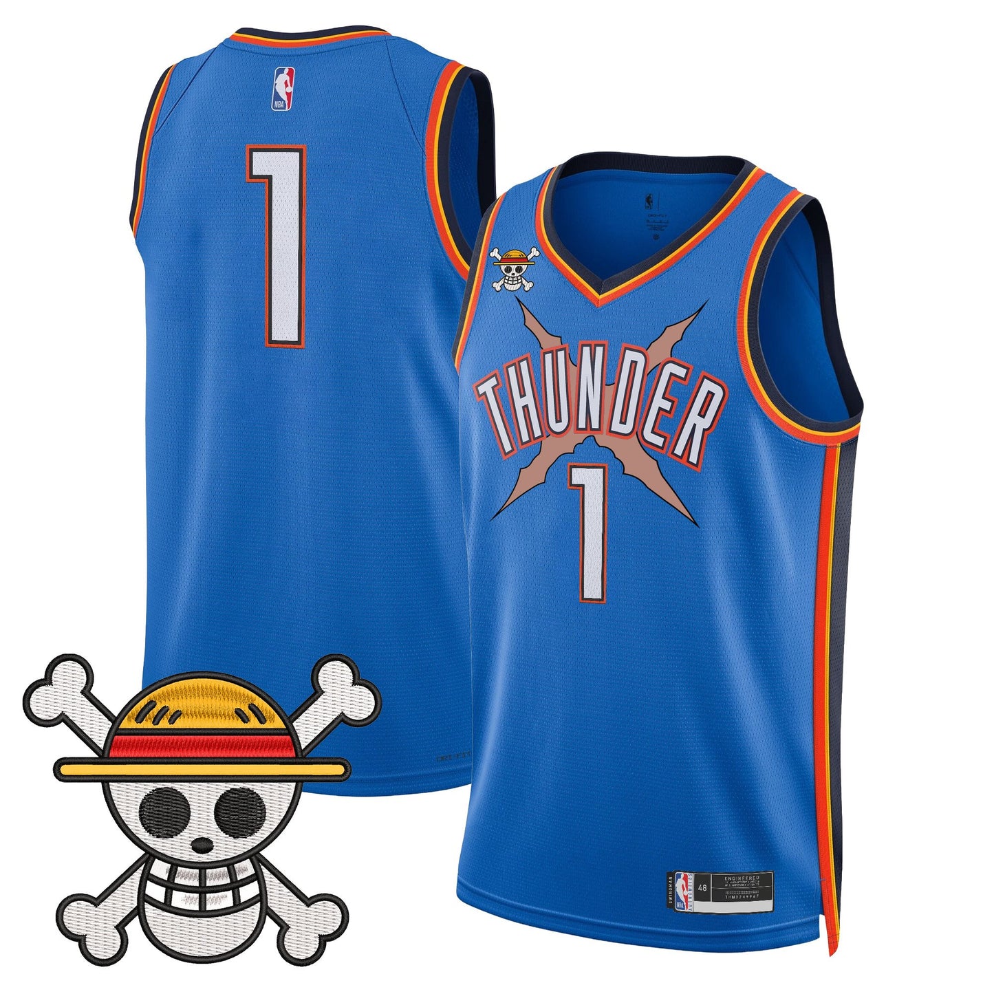 Oklahoma City Thunder x One Piece Swingman Jersey- Stitched