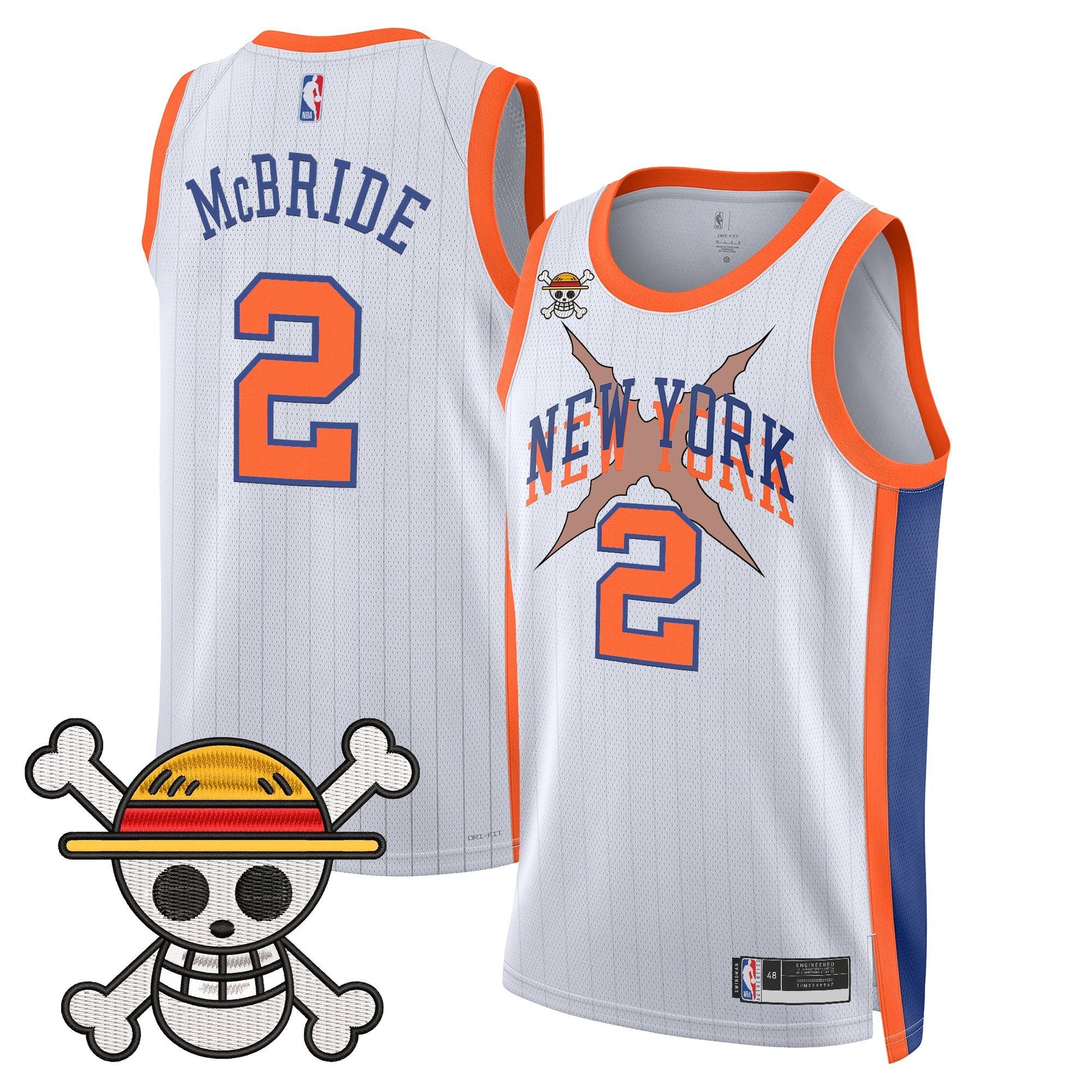 New York Knicks x One Piece Swingman Jersey- Stitched