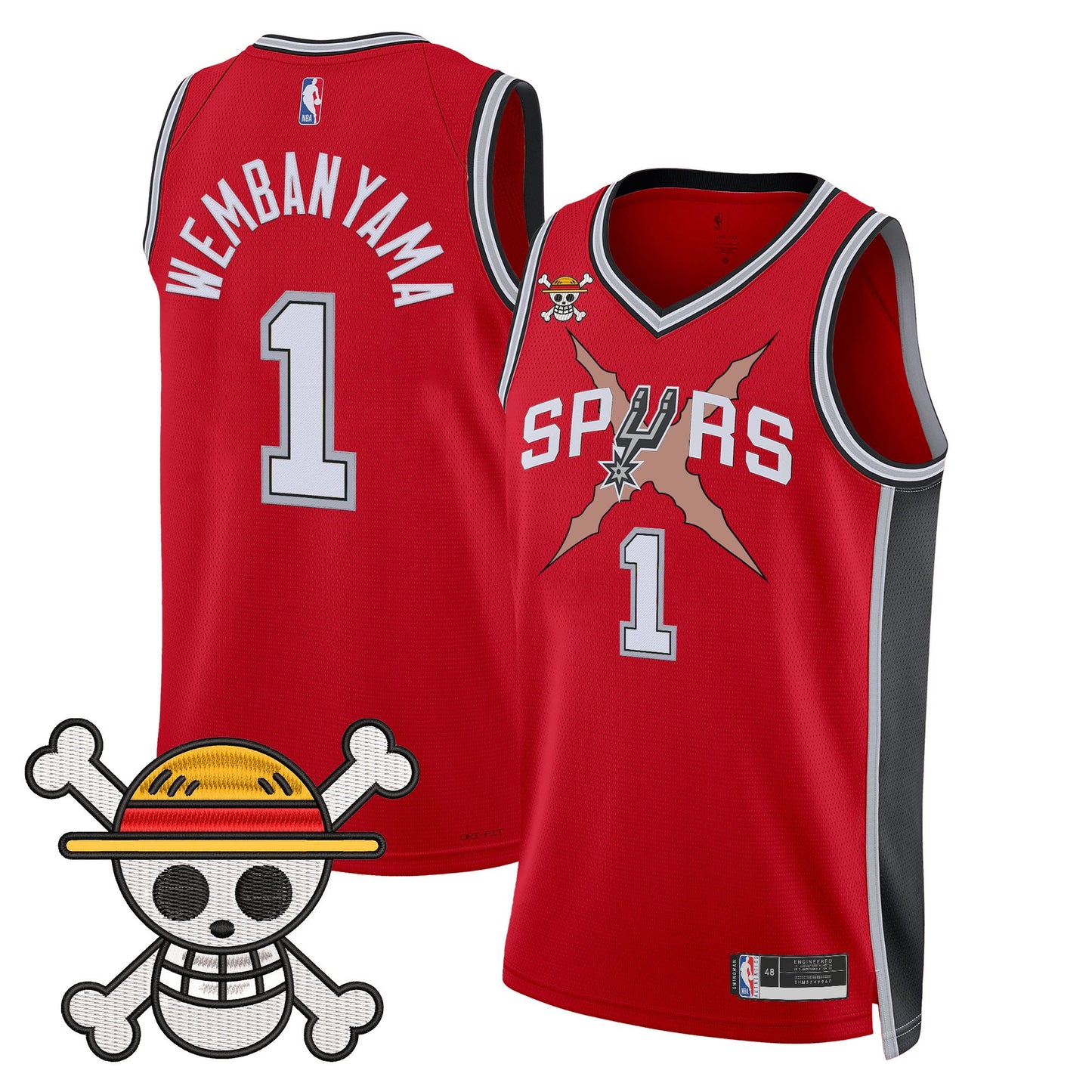 San Antonio Spurs x One Piece Jersey Collection - Stitched