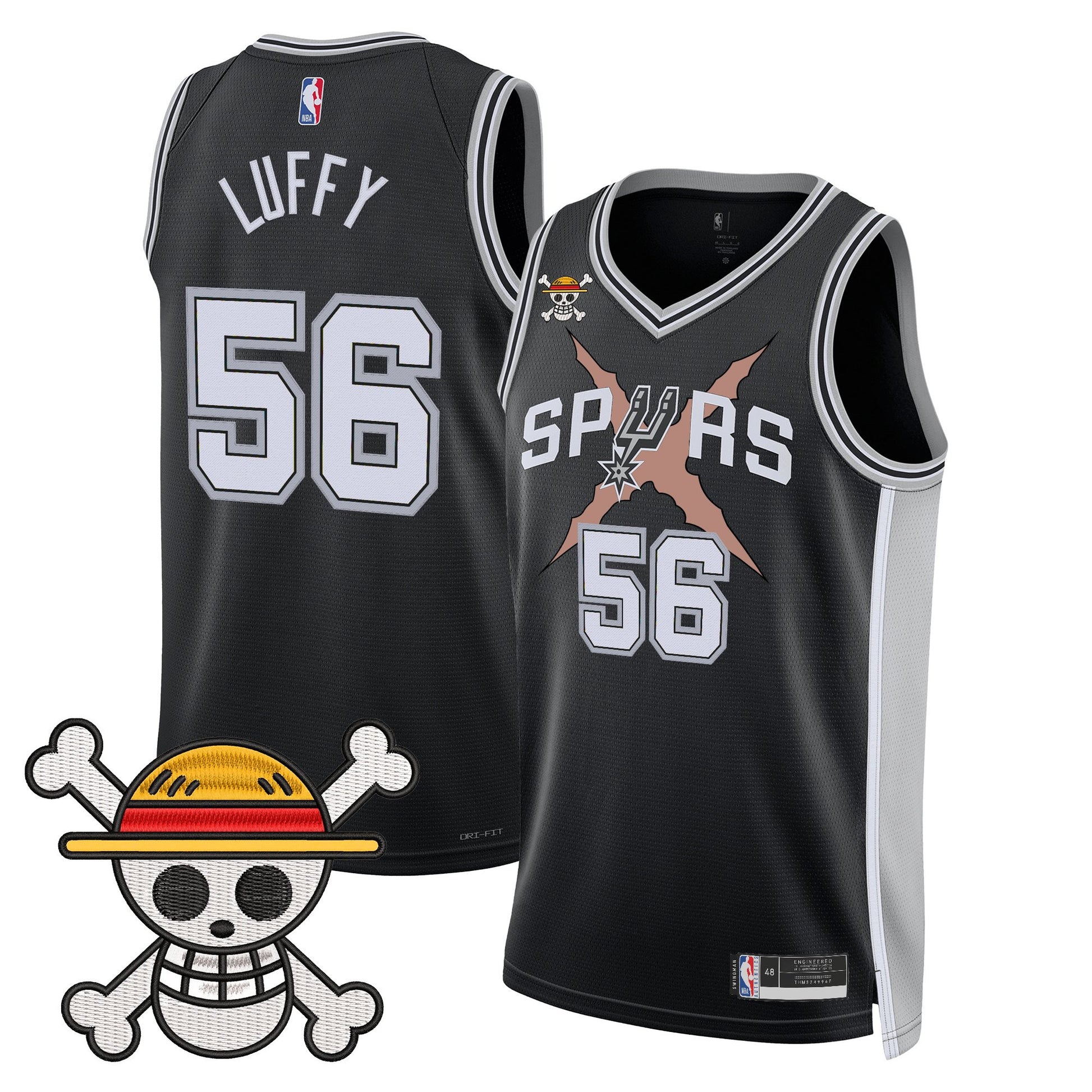 San Antonio Spurs x One Piece Jersey Collection - Stitched