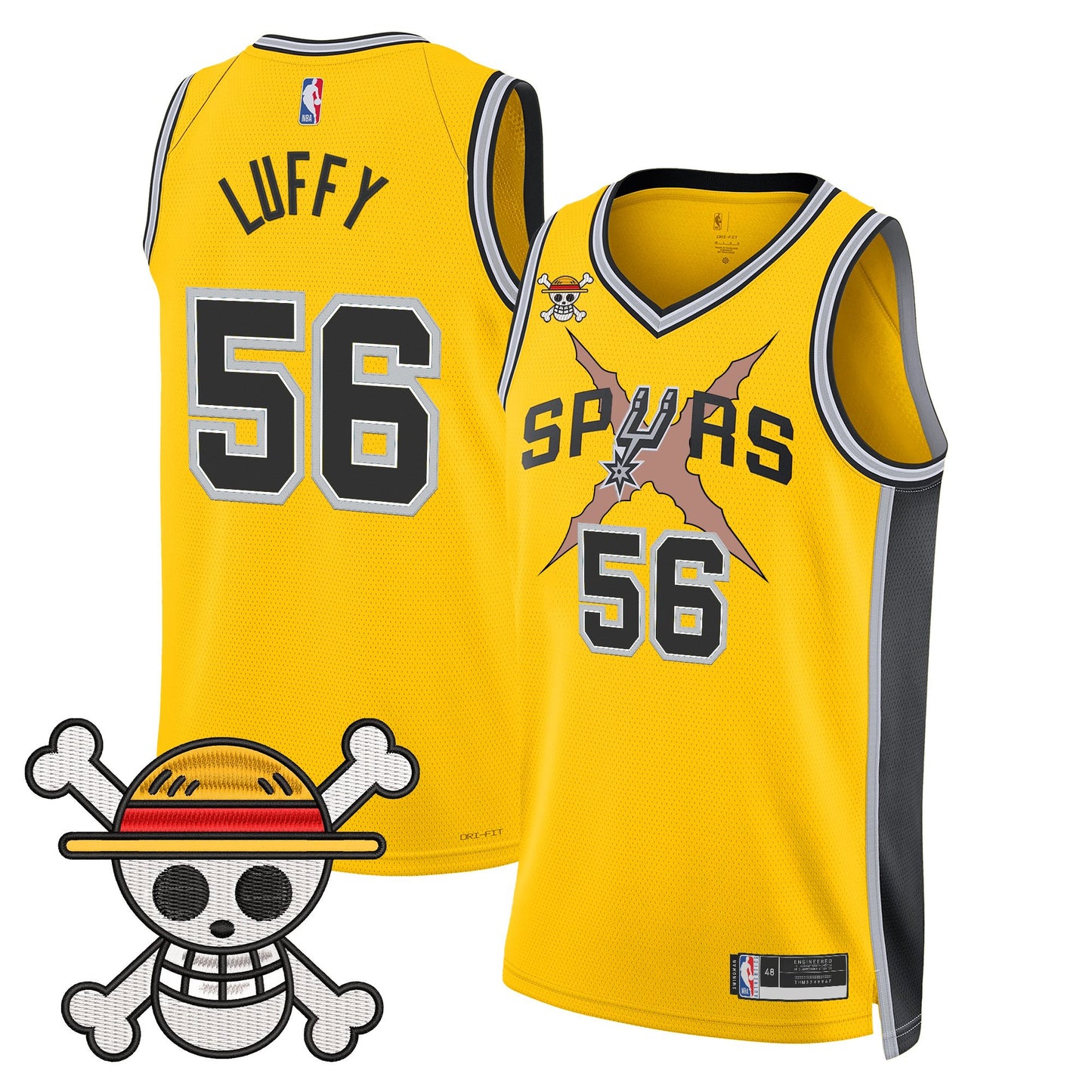San Antonio Spurs x One Piece Jersey Collection - Stitched
