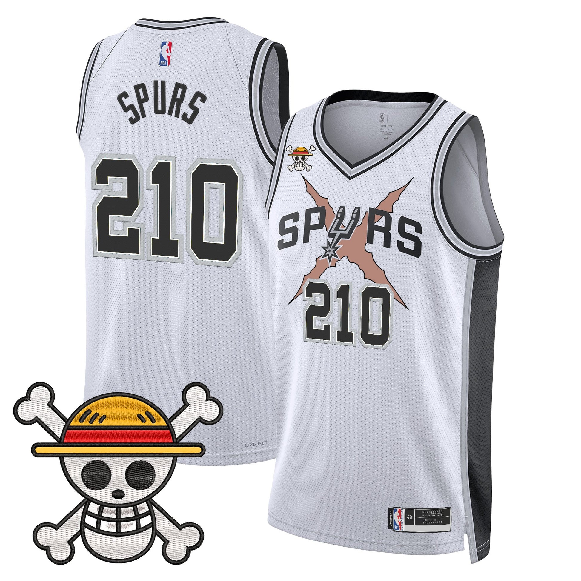 San Antonio Spurs x One Piece Jersey Collection - Stitched