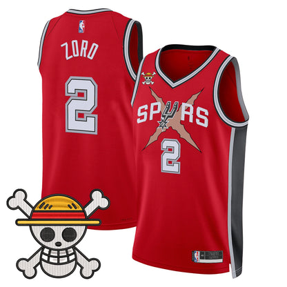 San Antonio Spurs x One Piece Jersey Collection - Stitched