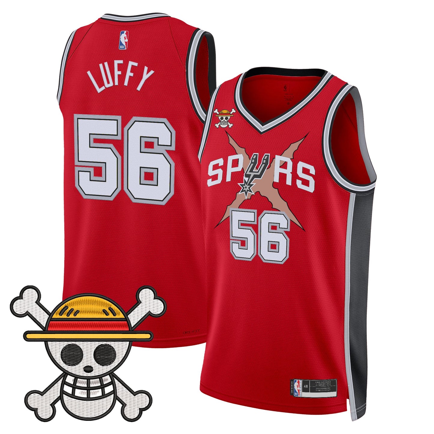 San Antonio Spurs x One Piece Jersey Collection - Stitched