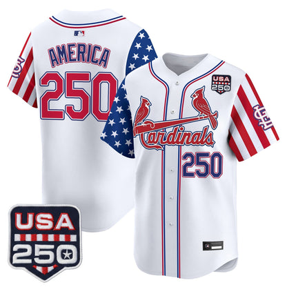 St. Louis Cardinals "America 250 Edition" Vapor Premier Limited Jersey - All Stitched