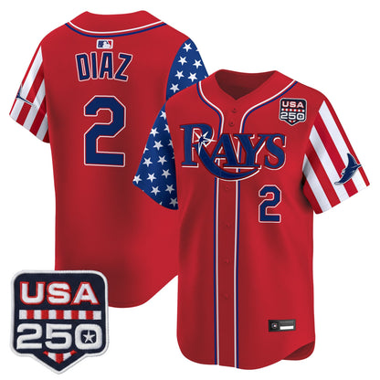 Tampa Bay Rays "America 250 Edition" Vapor Premier Limited Jersey - All Stitched