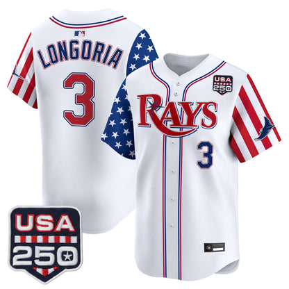 Tampa Bay Rays "America 250 Edition" Vapor Premier Limited Jersey - All Stitched