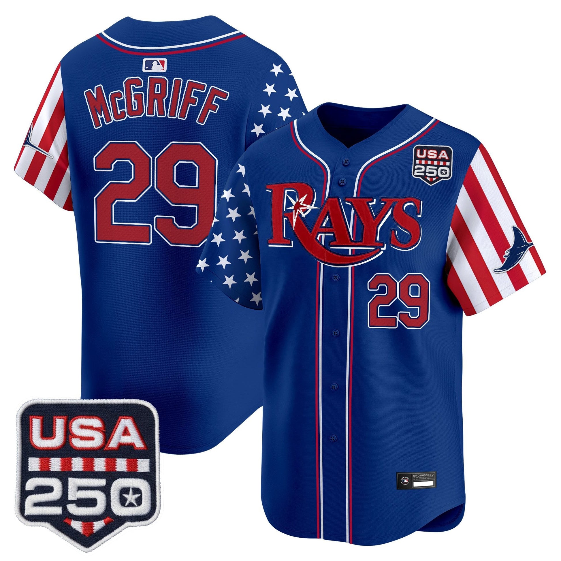 Tampa Bay Rays "America 250 Edition" Vapor Premier Limited Jersey - All Stitched