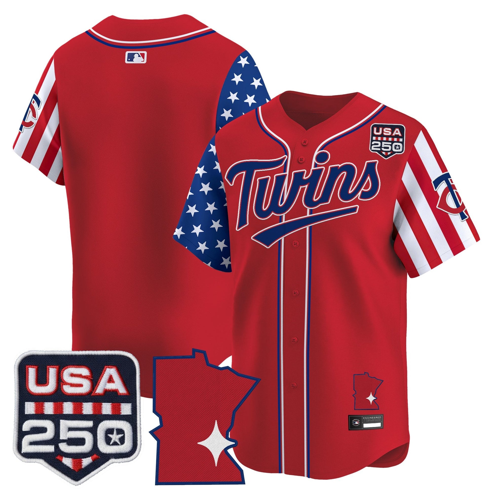 Minnesota Twins "America 250 Edition" Vapor Premier Limited Jersey - All Stitched
