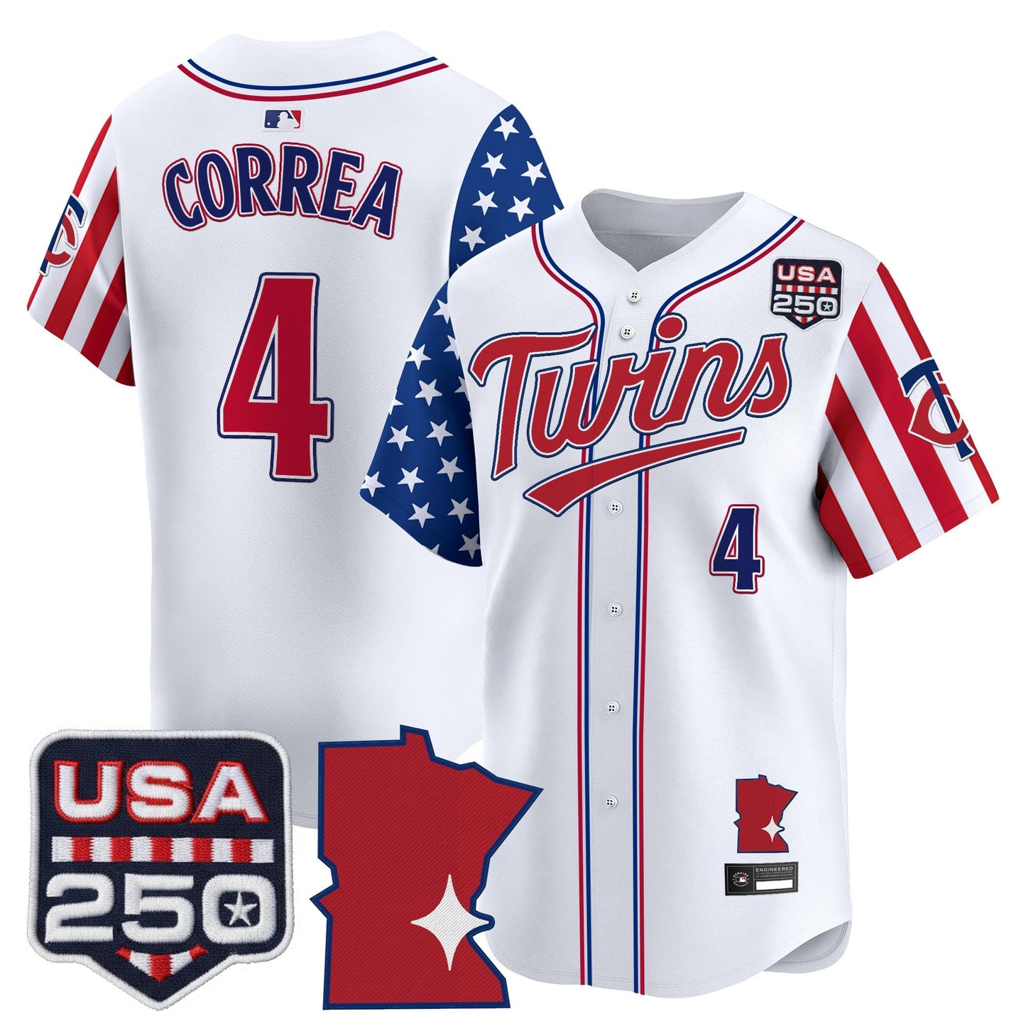 Minnesota Twins "America 250 Edition" Vapor Premier Limited Jersey - All Stitched