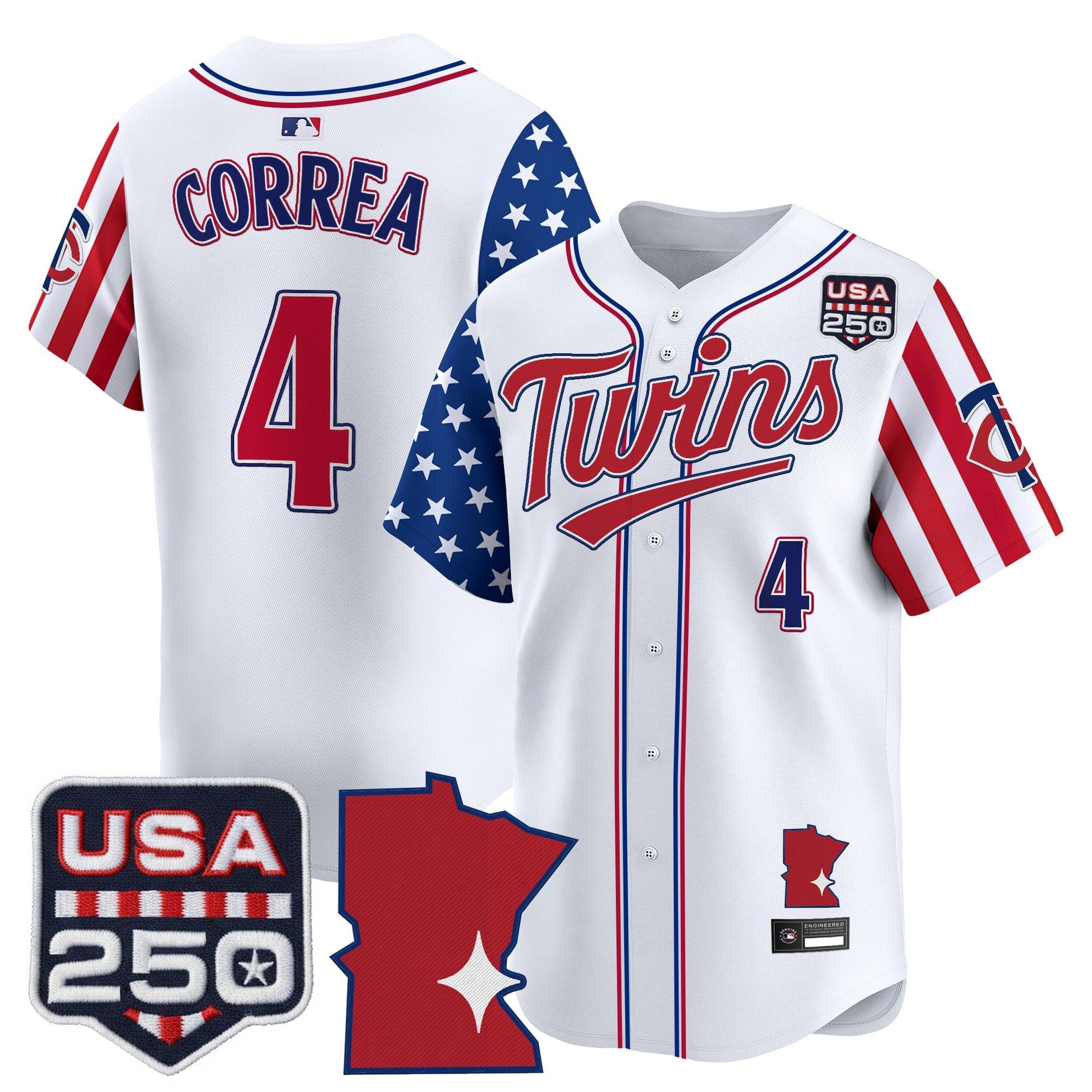 Minnesota Twins "America 250 Edition" Vapor Premier Limited Jersey - All Stitched