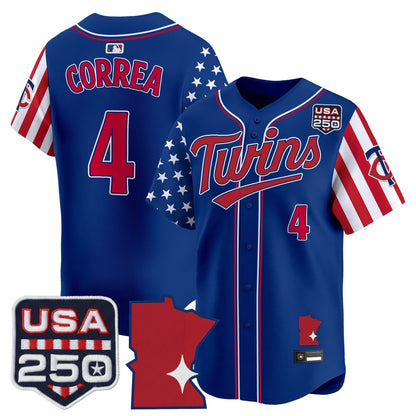 Minnesota Twins "America 250 Edition" Vapor Premier Limited Jersey - All Stitched