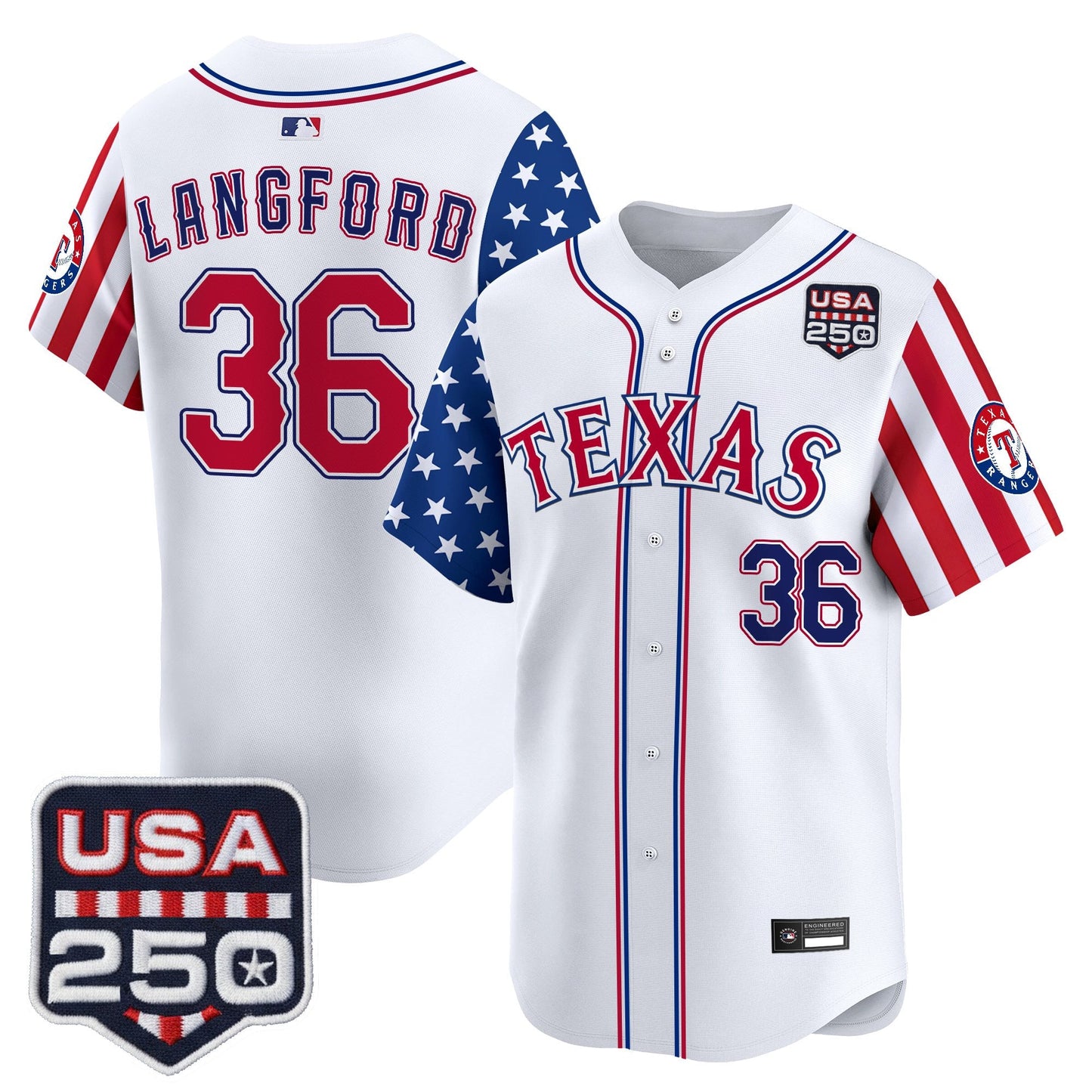 Texas Rangers "America 250 Edition" Vapor Premier Limited Jersey - All Stitched