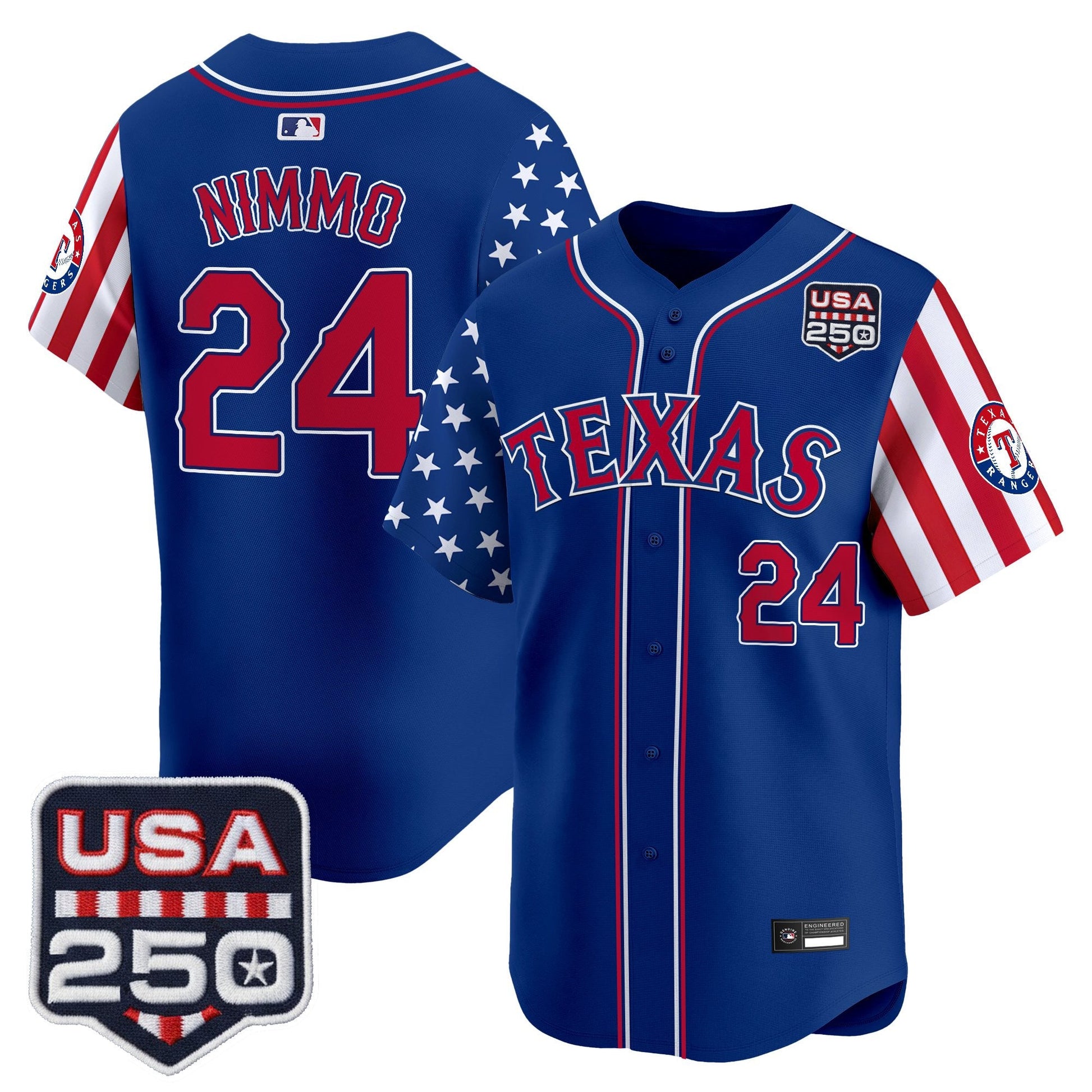 Texas Rangers "America 250 Edition" Vapor Premier Limited Jersey - All Stitched